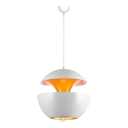 Hanglamp Peach | Mat Wit / Goud