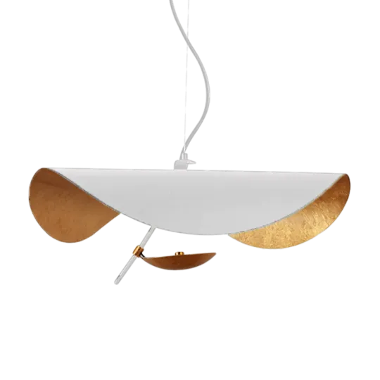 Hanglamp Gulf | Mat Wit / Goud