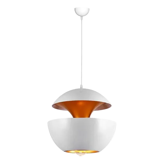 Hanglamp Peach | Mat Wit / Goud