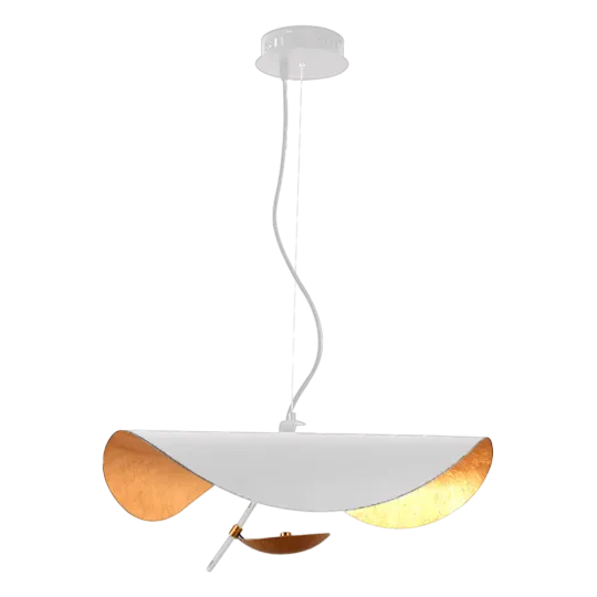 Hanglamp Gulf | Mat Wit / Goud