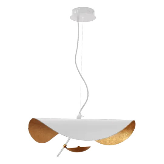 Hanglamp Gulf | Mat Wit / Goud