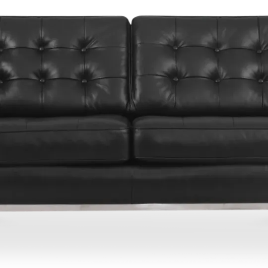 Florence Knoll Twee Zits Zwart Leer