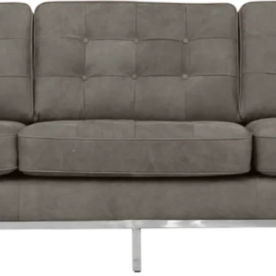 Italo Drie Zits Elegant Silver Grey Velvet