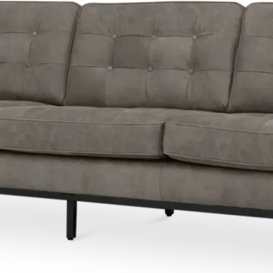 Italo Drie Zits Elegant Silver Grey Velvet