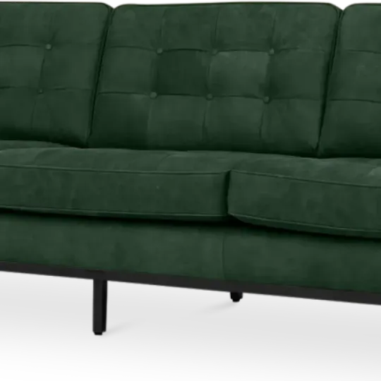 Italo Drie Zits Forest Green Velvet
