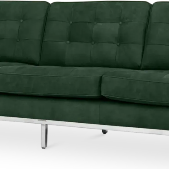 Italo Drie Zits Forest Green Velvet