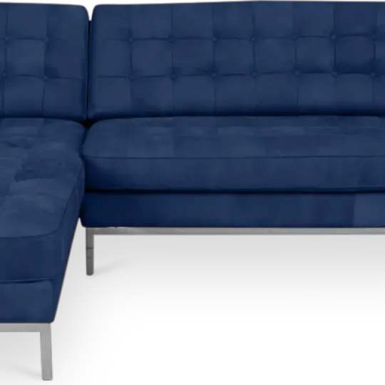 Italo Hoekbank Kings Blue Velvet (Hoek Rechts)