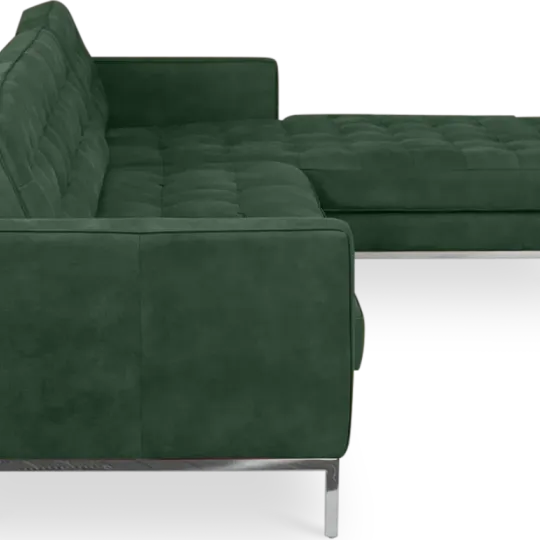 Italo Hoekbank Forest Green Velvet (Hoek Links)