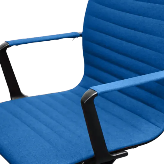 Cavel CD 119 Bureaustoel Blauw Linnen | Zwart Frame