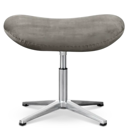 Flegg Ottoman / Hocker Elegant Silver Velvet