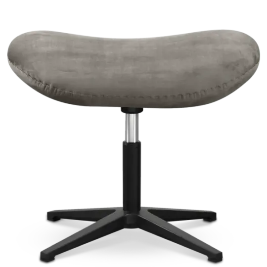 Flegg Ottoman / Hocker Elegant Silver Velvet