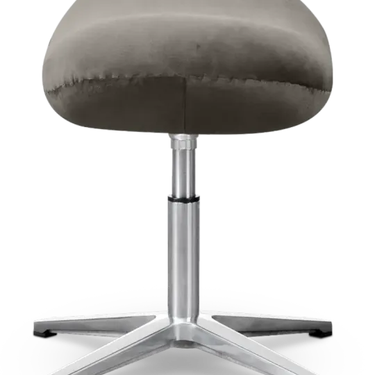 Flegg Ottoman / Hocker Elegant Silver Velvet