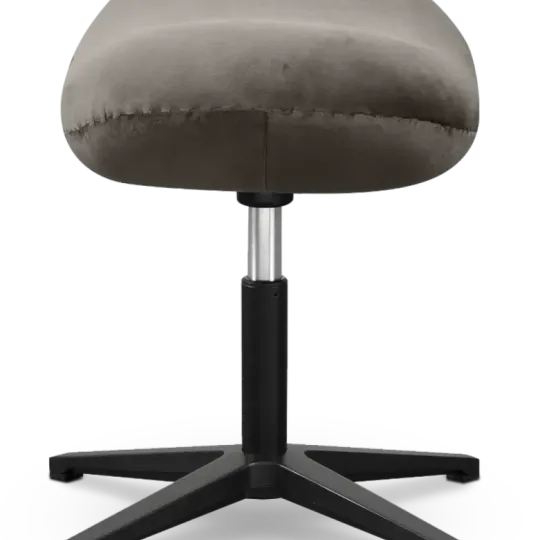 Flegg Ottoman / Hocker Elegant Silver Velvet
