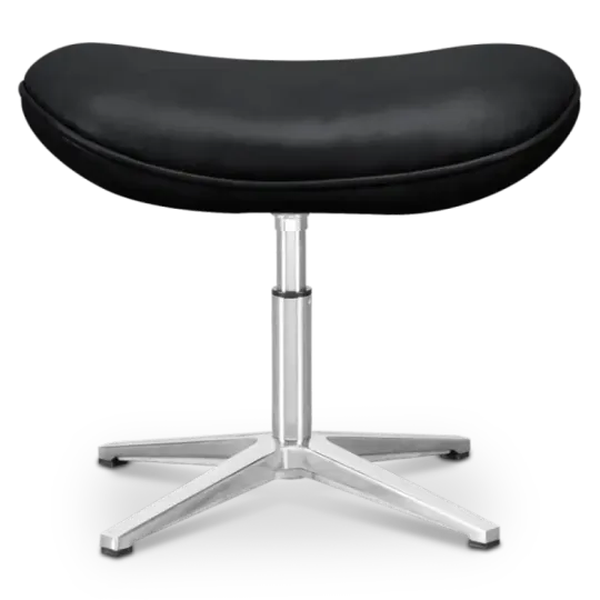Flag Ottoman / Hocker Zwart Leer Flegg Ottoman / Hocker Zwart Leer