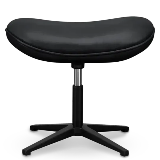 Flag Ottoman / Hocker Zwart Leer Flegg Ottoman / Hocker Zwart Leer