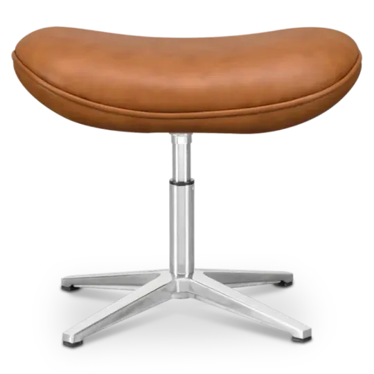 Flegg Ottoman / Hocker Cognac / Bruin Leer