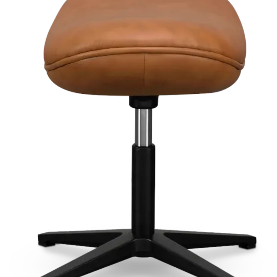 Flegg Ottoman / Hocker Cognac / Bruin Leer