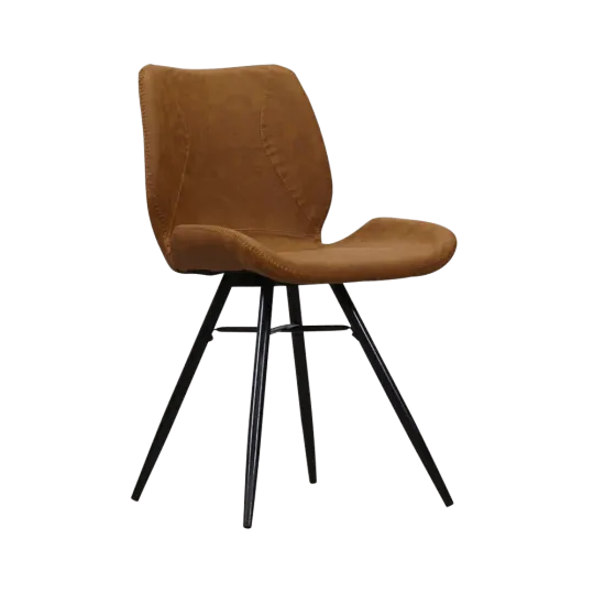 Industriële Eetkamerstoel Barron Vintage Cognac