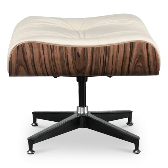 Cavel Lounge Chair Offwhite Leer | Naturel Palissander Schalen