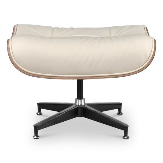 Cavel Lounge Chair Offwhite Leer | Naturel Palissander Schalen