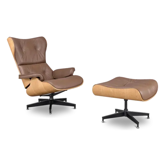 Cavel Lounge Chair Bruin Leer | Essen Schalen