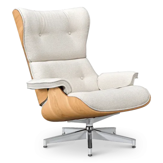 Cavel Lounge Chair Wit Boucle | Essen Schalen Cavel Lounge Chair Wit Boucle | Essen Schalen