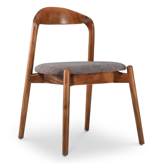 Bow Eetkamerstoel | Walnoot hout | Grijs Bruin Chenille Bow Eetkamerstoel | Walnoot hout | Grijs Bruin Chenille