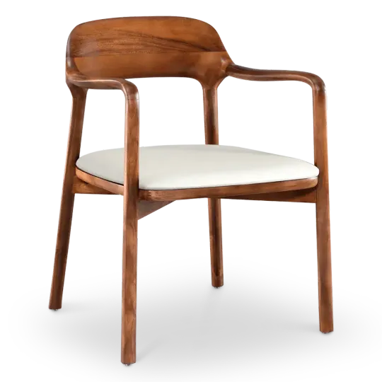 Kennedy Eetkamerstoel | Walnoot | Offwhite Zitting