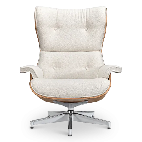 Cavel Lounge Chair Wit Boucle | Essen Schalen Cavel Lounge Chair Wit Boucle | Essen Schalen