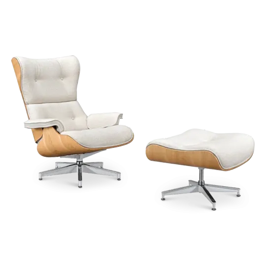 Cavel Lounge Chair Wit Boucle | Essen Schalen Cavel Lounge Chair Wit Boucle | Essen Schalen