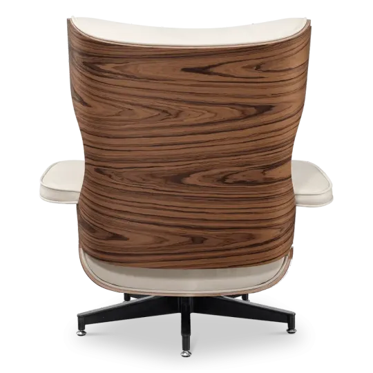Cavel Lounge Chair Offwhite Leer | Naturel Palissander Schalen