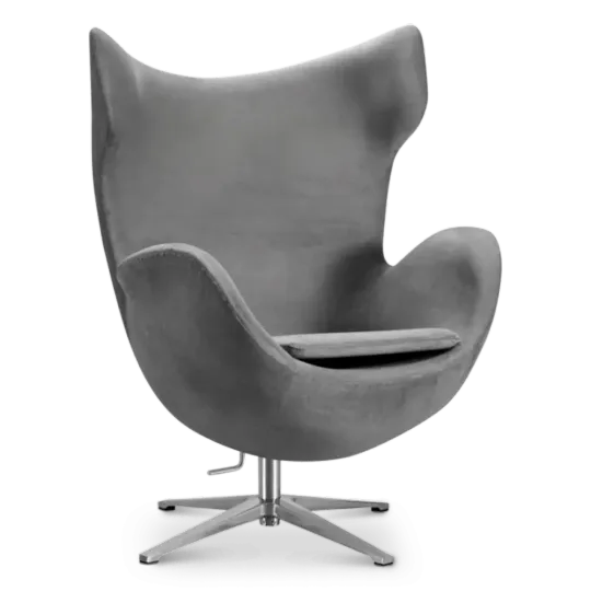 Flag Chair Zilver Grijs Velvet