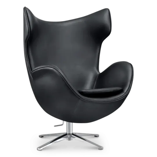 Flag Chair Zwart Leer