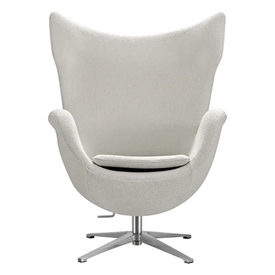 Flag Chair Wit Teddy Boucle