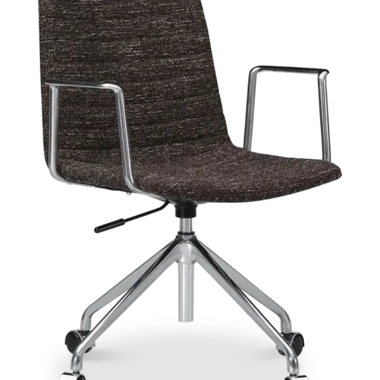 Cavel Lincoln Bureaustoel | Bruin OTE Stof | Chroom Cavel Lincoln Bureaustoel | Bruin OTE Stof | Chroom