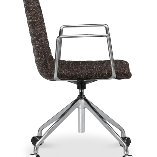 Cavel Lincoln Bureaustoel | Bruin OTE Stof | Chroom Cavel Lincoln Bureaustoel | Bruin OTE Stof | Chroom