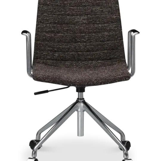Cavel Lincoln Bureaustoel | Bruin OTE Stof | Chroom Cavel Lincoln Bureaustoel | Bruin OTE Stof | Chroom