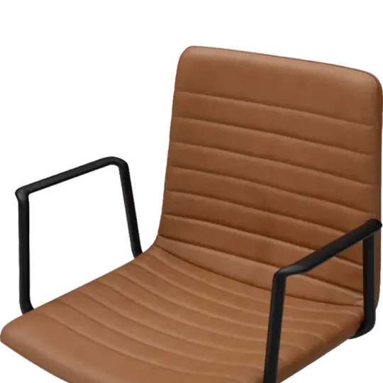 Cavel Lincoln Bureaustoel | Cognac PU Leer | Mat Zwart Cavel Lincoln Bureaustoel | Cognac PU Leer | Mat Zwart