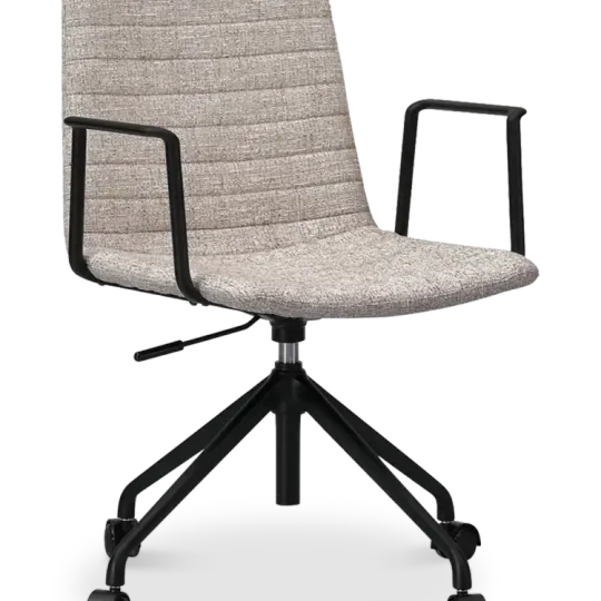 Cavel Lincoln Bureaustoel | Zand OTE Stof | Mat Zwart Cavel Lincoln Bureaustoel | Zand OTE Stof | Mat Zwart