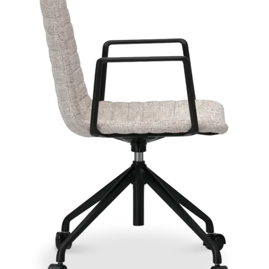 Cavel Lincoln Bureaustoel | Zand OTE Stof | Mat Zwart Cavel Lincoln Bureaustoel | Zand OTE Stof | Mat Zwart