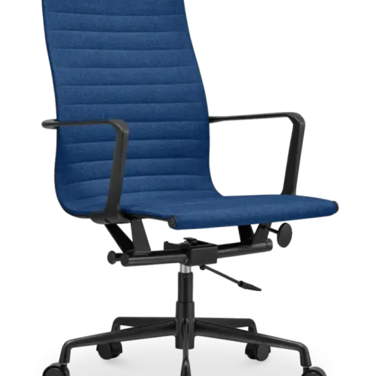 Cavel CD 119 Bureaustoel Blauw Linnen | Zwart Frame