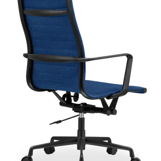 Cavel CD 119 Bureaustoel Blauw Linnen | Zwart Frame