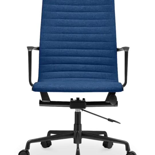 Cavel CD 119 Bureaustoel Blauw Linnen | Zwart Frame
