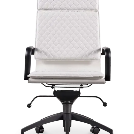 Diamond Softpad Bureaustoel Wit | Hoge Rug