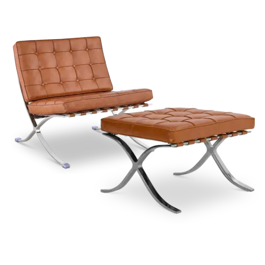 Paviljoen Chair Luxe Volleer Cognac/Bruin