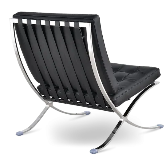 Paviljoen Chair XL Zwart Leer